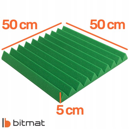3D akustická nástenná rohož klinová hrubá zelená stropná doska stropná kazeta