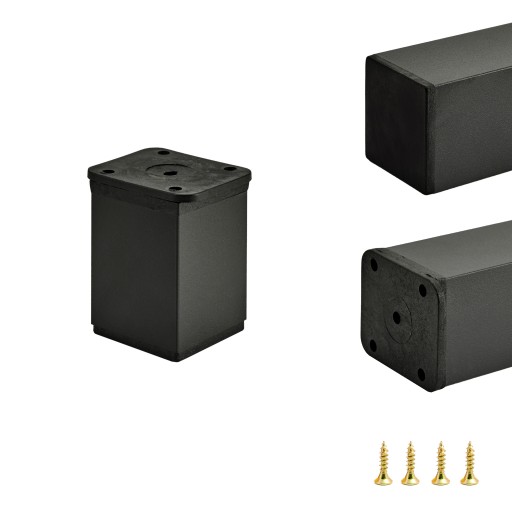 NÁBYTOK NA NOHY NOHA NASTAVITEĽNÁ NOHA V 6 CM, ČIERNA