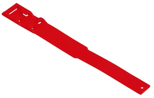 Plastový identifikačný pásik, 37 cm, červený