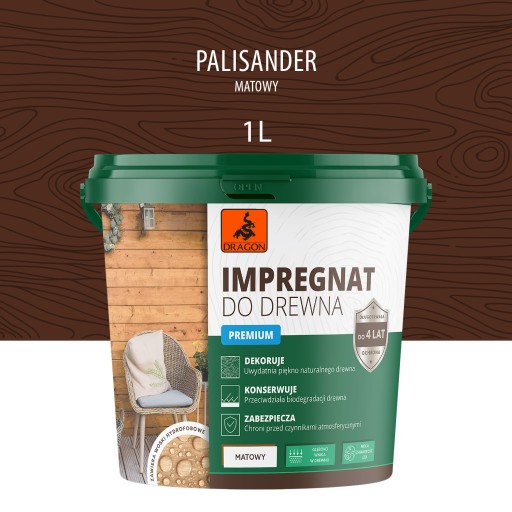 Impregnácia dreva PREMIUM DRAGON 1LPALISANDER