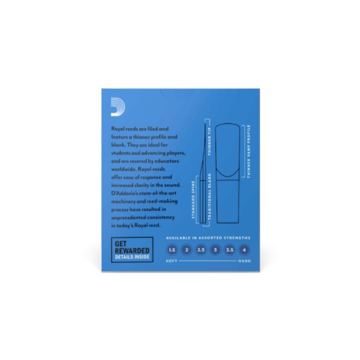 D'Addario Rico Royal trstina pre soprán saxofón 3.0