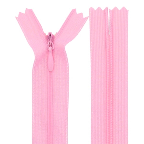 Zipsy KRYTÉ 60cm SVETLO RUŽOVÉ 1 ks.