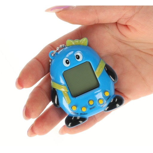 Hračka Tamagotchi, elektronická hra s modrým zvieratkom