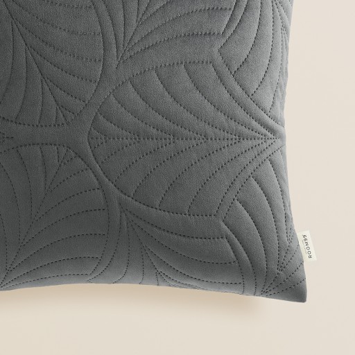 Dekoratívna velúrová obliečka na vankúš 45x45 Feel tmavošedá