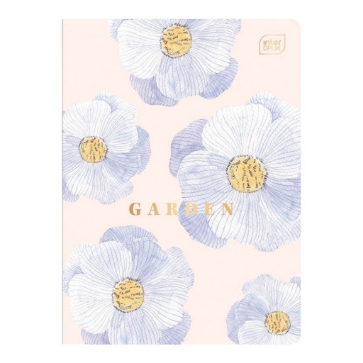 Zápisník A5, mriežka, 60k, kvety HS GARDEN Interprint