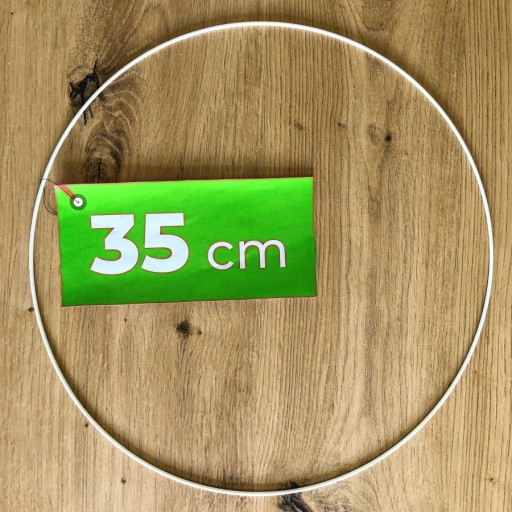 Kovová drôtená obruč Priemer 35 cm BIELA 1 ks