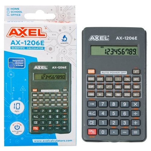 Vedecká školská kalkulačka AXEL AX-1206E matematická kancelárska kalkulačka