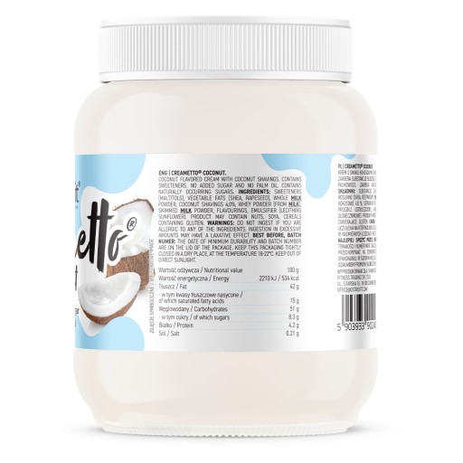 OstroVit Creametto 320 g KOKOSOVÝ KRÉM BEZ CUKRU