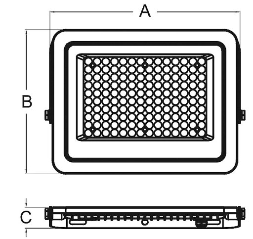 EcoLight LED svetlomet Vonkajšie vnútorné halogénové 10W 6500K pre garáž