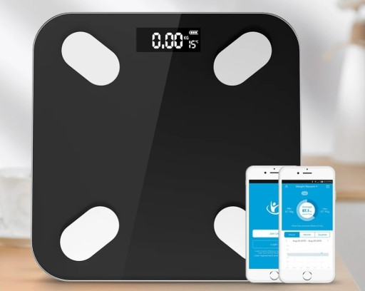 SMART SMART KÚPEĽŇOVÁ VÁHA PRE APLIKÁCIU LCD DISPLEJ BLUETOOTH