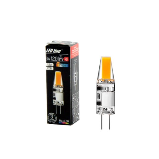LEDline Mini COB G4 LED žiarovka 1,5W 12V Teplá biela 2700K