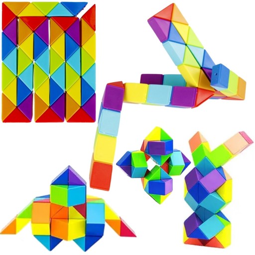 MAGIC PUZZLE RAINBOW SNAKE MAGIC SNAKE 48 EL FAREBNÝ