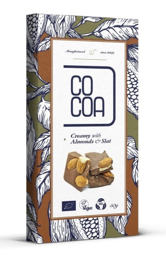 ČOKOLÁDOVÝ KRÉM S MANDĽAMI A BIO SOĽOU 50 g - COC
