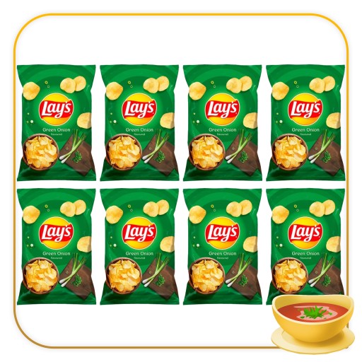 LAY'S ZEMIAKOVÁ ČIPÁSKA S PRÍCHUŤOU ZELENEJ CIBUĽKY 40 G x2