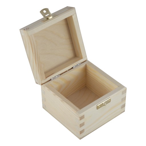 Drevená BOX KONTAJNER 10x10cm DECOUPAGE LOCK