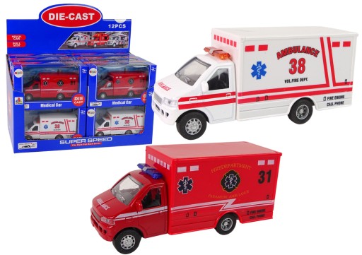 Automatická ambulancia s pohonom Červená Biela 2 farby