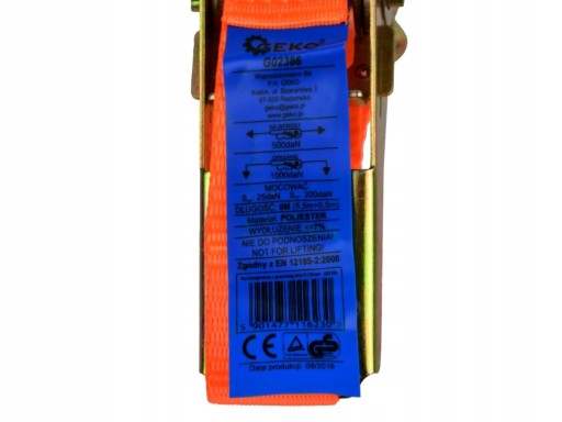 PREPRAVNÝ PÁS S Ráčňou 6m / 1T / 25mm