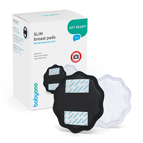 BABYONO Natural Nursing Slim podložky na dojčenie čierne 24 ks