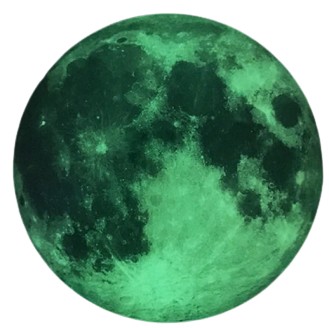 Fluorescenčná nálepka Žiariaci mesiac 20 cm