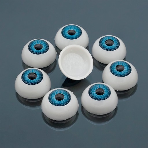 Oči na hračky plastové 20x10mm 8 ks