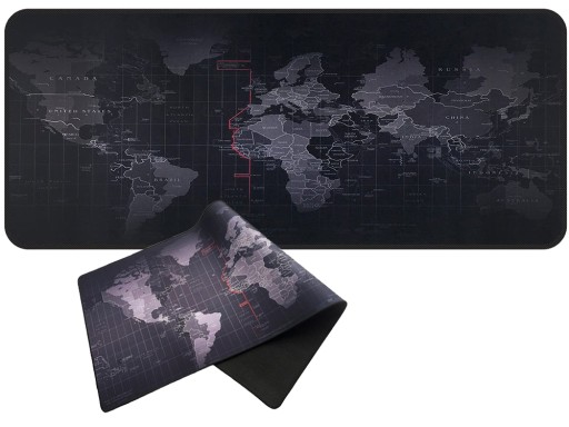 VEĽKÁ PODLOŽKA POD MYŠ MAPA SVETA KANCELÁRIA 80x30