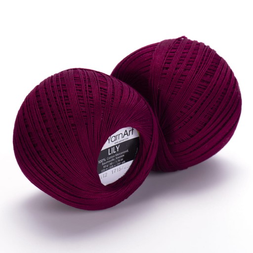Lily YarnArt šnúra 112 - bordová 50 gr