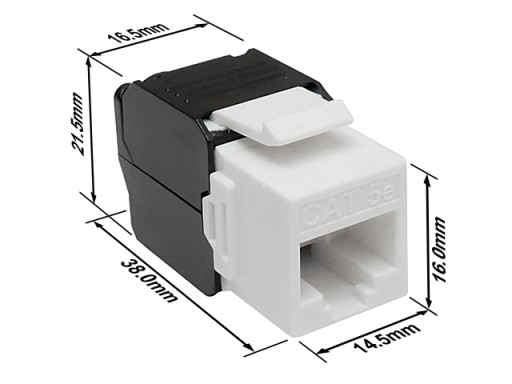 RJ45/8P8C zásuvka kat.5E UTP typ KEYSTONE beznástrojové LSA kontakty