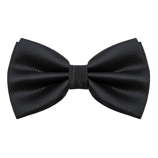 Pánsky čierny elegantný motýlik v krabičke