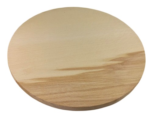 Veľká doska na krájanie, okrúhly drevený podnos, 25 cm, masívne bukové drevo