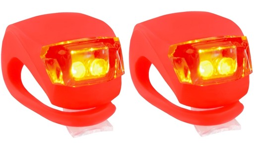 SVETLÁ NA BICYKEL SVETLÁ 2 LED - 2 KS + BATÉRIE