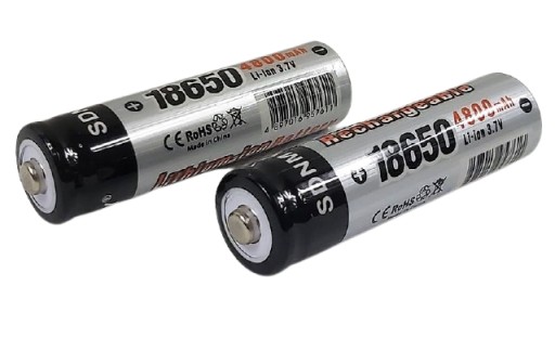 2x nabíjateľná 18650 4800 mAh 3,7V LI-ION batéria