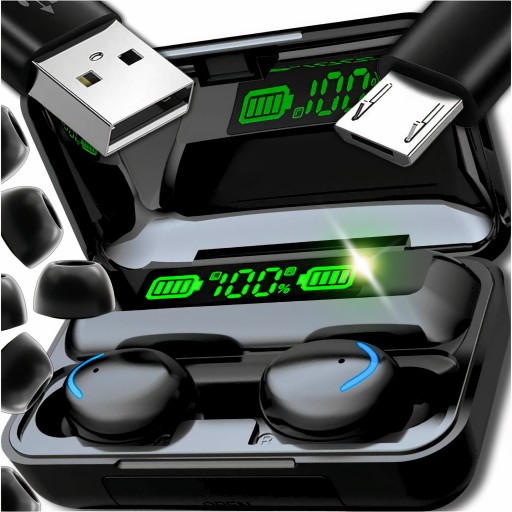 BEZDRÔTOVÉ SLÚCHADLÁ BLUETOOTH S MIKROFÓNOM POWERBANK F9 PRO MODEL 2024