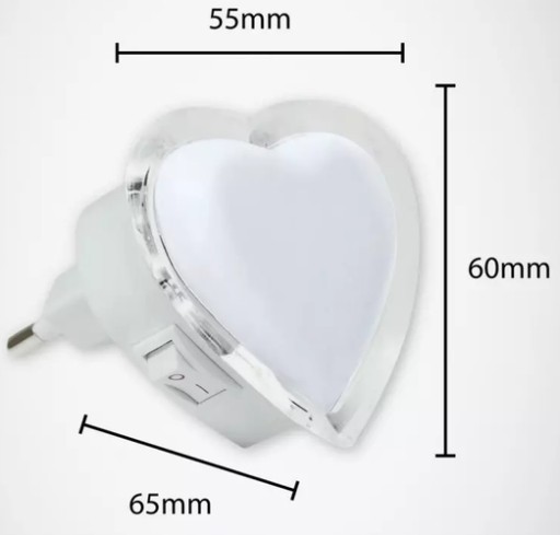 NOČNÁ LAMPA PRE KONTAKTNÉ SRDCE LED 0,3W ČIERNA IDEUS