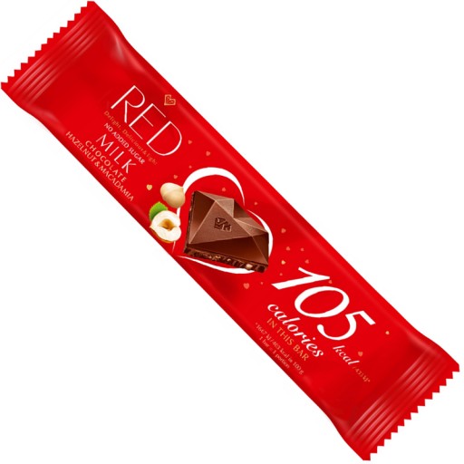 Red Delight MLIEČNA ČOKOLÁDA S ORIEŠKAMI Tyčinka