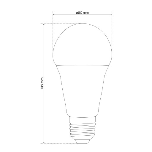 E27 A80 LED žiarovka 22W 3000K teplá 2500lm EDO