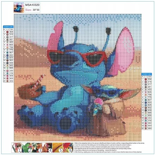 DIAMANTOVÁ VÝŠIVKA MOZAIKA DIAMANTOVÁ MALIARSKÁ SADA 5D 30X30CM