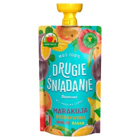 Druhé raňajky Mousse 100% maracuja broskyňa jablko banán 100 g