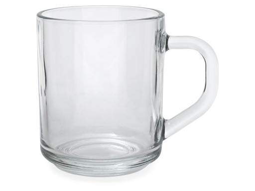 6x Sklenený hrnček 250 ml SMOOTH sklenená súprava