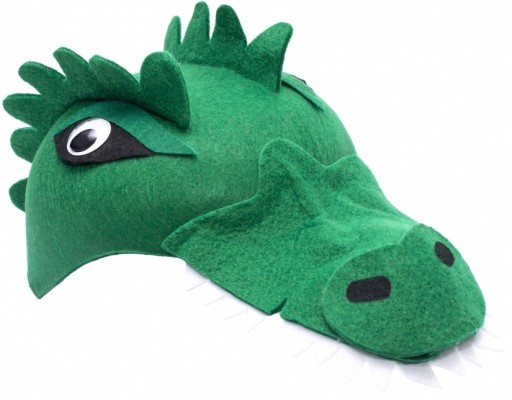 Klobúk Zelený KROKODÝL Dinosaurus Dino Dragon Disguise Outfit Karnevalový ples