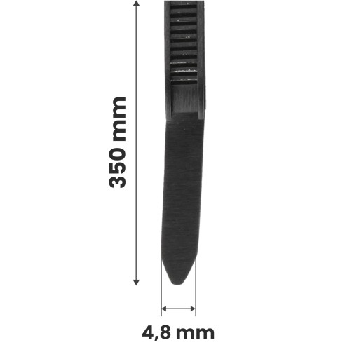 100x sťahovacie pásky Káblové pásky Zipsy 4,8 x 350 mm Silné UV sťahovacie pásky