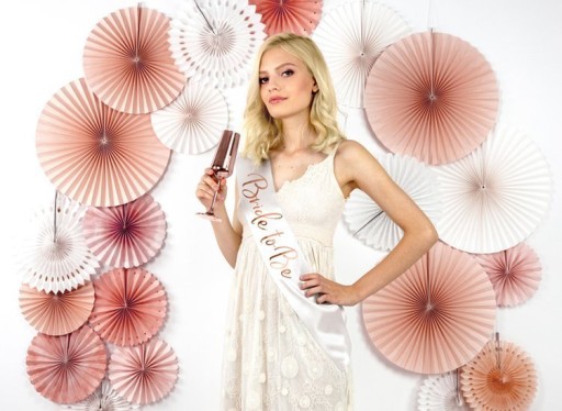 BRIDE TO BE R. BIELA SATÉNOVÁ ŠPELNA, ZLATÁ, 75 cm