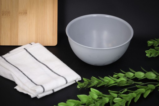 Plastová kuchynská misa, 0,75l, sivá na maškrty, chipsy, Ø15 cm