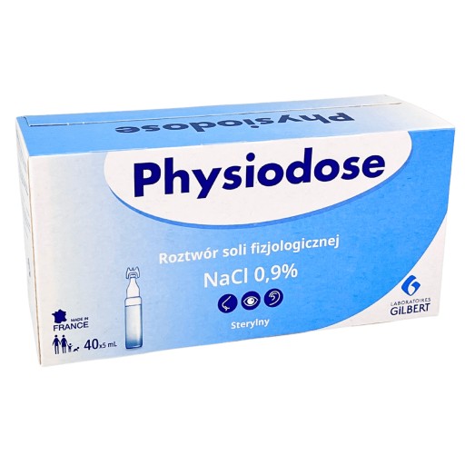 AMPULKY S FYZIOLOGICKOU SOĽOU GILBERT Fyziodóza NaCl 0,9% 5ml 40 ks.