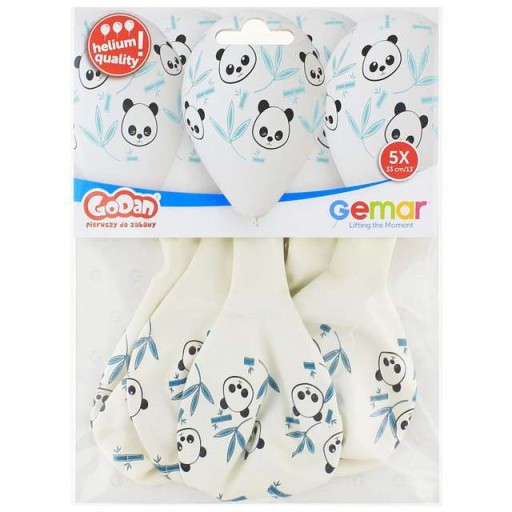 Latexové BALÓNKY PANDA medvedík BAMBOO jungle 5 ks