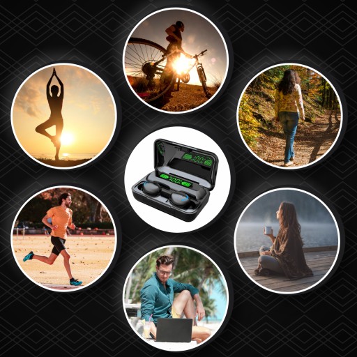 BEZDRÔTOVÉ SLÚCHADLÁ BLUETOOTH S MIKROFÓNOM POWERBANK F9 PRO MODEL 2024