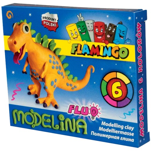 FLAMINGO ŠKOLSKÉ MODELOVANIE PRE DETI 6 FARIEB FLUO