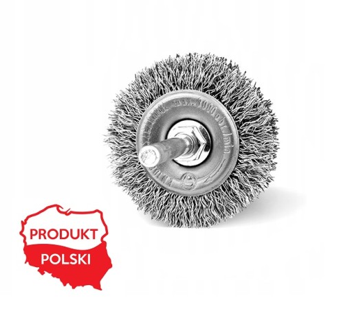 Plná kotúčová kefa fi 60, oceľová stopka ⌀6