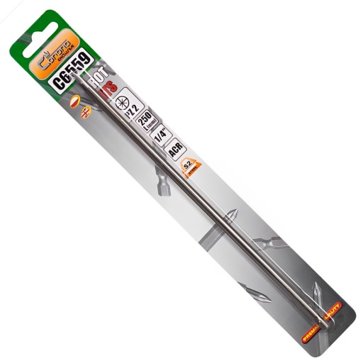 ČEPEĽOVÝ BIT DLHÝ POZ Hrot 2 x 250 mm OCEL S2-ACR SOLID RICHMANN C6559