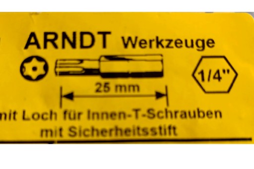 BIT 1/4'' T20 25 mm S OTVOROM TORX STAR