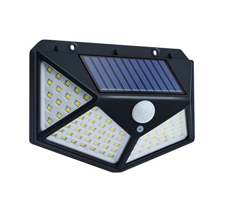 Solárne halogénové 100 LED diód s pohybovým senzorom, silné solárne nástenné svietidlo